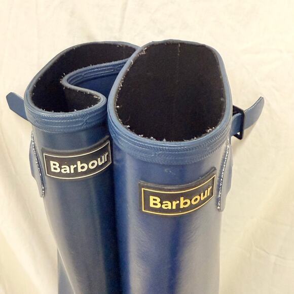 Barbour Womens Bede Snow Wellingtons Mid Calf Winter‎ Waterproof Boots Navy US 7 - Picture 7 of 7